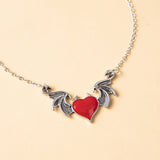 Creative Demon Heart Wing Necklace for Men and Women