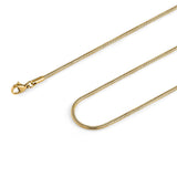 1.5mm Gold Snake Chain Necklace for Men Women Thin Stainless Steel Chain Necklace 16"-30 Jewelry Gift (Gold1.5mm22)