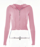 Women's High-Waist Long Sleeve Two-Piece Set