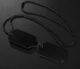 Shiny Military Dog Tag Necklace for Men
