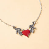 Creative Demon Heart Wing Necklace for Men and Women