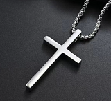 Titanium Steel Glossy Cross Necklace for Men