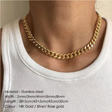 Trendy Cuban Link Stainless Steel Necklace for Men & Women
