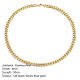 Trendy Cuban Link Stainless Steel Necklace for Men & Women
