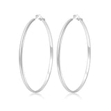 Senteria 925 Sterling Silver Hoop Earrings Lightweight Large Silver Hoops Earrings Hypoallergenic Thin Big Silver Hoop Earrings for Women 70mm Mothers Day Gift