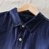 Linen Gradient Long Sleeve Shirt for Men
