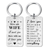 Gezxin Drive Safe Keychain for Wife- Wife Anniversary Birthday Christmas Mothers Day Gifts from Husband