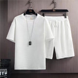 Men's Casual Two-Piece Set: Short Sleeve T-Shirt & Shorts