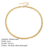 Trendy Cuban Link Stainless Steel Necklace for Men & Women