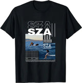 Sza Music Mens Cotton T Shirts Round Neck Soft Funny Short Sleeve T-Shirt for Sports Leisure Party X-Large Style 76