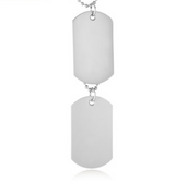 Shiny Military Dog Tag Necklace for Men