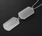 Shiny Military Dog Tag Necklace for Men