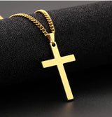 Minimalist Cross Necklace for Men, Jesus Pendant