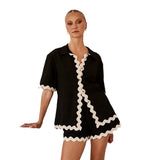 2024 New Women's Casual Loose Short Shirt Set